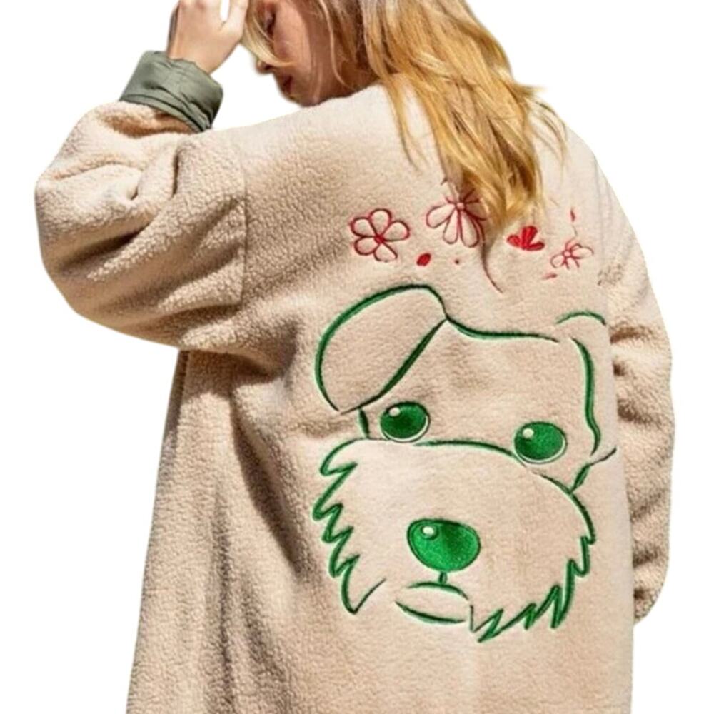 EASEL Reversible Jacket Quilted Starfish or Schnauzer Sherpa, Size L New w/ Tag - Picture 9 of 16